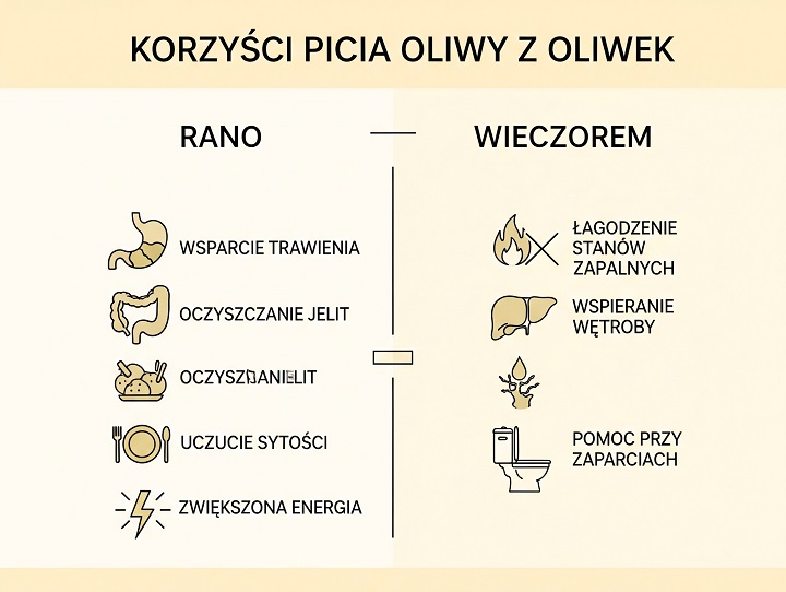Kiedy pić oliwę - rano czy wieczorem?